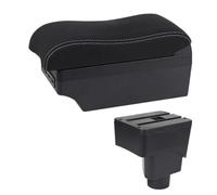 YUQUDGELKY Boîte À Accoudoir Auto Pour F&ord Pour Ecosport 2013 2014 2015 2016 2017 Console Centrale Boîte De Rangement Double Couche USB(Ligne blanche E2)