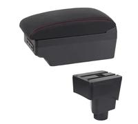 YUQUDGELKY Boîte À Accoudoir Auto Pour F&ord Pour Ecosport 2013 2014 2015 2016 2017 Console Centrale Boîte De Rangement Double Couche USB(Ligne rouge E1)