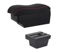 YUQUDGELKY Boîte D'accoudoir Auto Pour Chery Pour Tiggo 3X Pour Tiger 2 Cuir Console Centrale Boîte De Rangement(Ligne rouge E2)