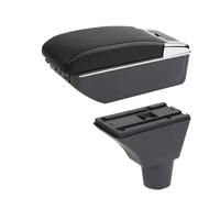 YUQUDGELKY Boîte D'accoudoir Boîte De Rangement Intérieur Pièces Retrofit Dédiées Pour Citroën C3 C4(D ligne noire 7USB)