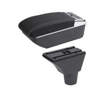 YUQUDGELKY Boîte D'accoudoir Boîte De Rangement Intérieur Pièces Retrofit Dédiées Pour Citroën C3 C4(Ligne blanche B PAS d'USB)