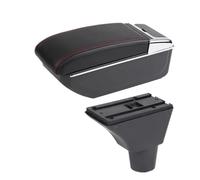 YUQUDGELKY Boîte D'accoudoir Boîte De Rangement Intérieur Pièces Retrofit Dédiées Pour Citroën C3 C4(Ligne rouge B PAS d'USB)