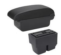 YUQUDGELKY Boîte D'accoudoir Central Pour F&ord Pour Fiesta Boîte D'accoudoir Pour Fiesta MK7 Accoudoir De Voiture 2009-2017 Boîte De Rangement(C3 Noir blanc NOUSB)