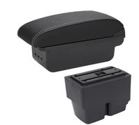 YUQUDGELKY Boîte D'accoudoir Central Pour F&ord Pour Fiesta Boîte D'accoudoir Pour Fiesta MK7 Accoudoir De Voiture 2009-2017 Boîte De Rangement(B3 Noir blanc 3USB)