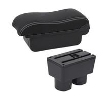YUQUDGELKY Boîte D'accoudoir Intérieur Boîte De Rangement Central Accessoires Auto pour N&issan pour Tiida C11 pour Sylphy pour Tiida pour Latio(C3 Noir Blanc sans USB)