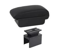 YUQUDGELKY Boîte D'accoudoir Pour N&issan Pour Micra K14 2020 2021 Boîte De Rangement Centrale Pièces De Rétrofit USB Accessoire LED(C1 Ligne noire)
