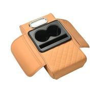 YUQUDGELKY Boîte De Rangement D'accoudoir De Voiture Organisateur De Console Centrale D'auto Coussin Surélevé D'accoudoir Avec Porte-gobelet(Orange)
