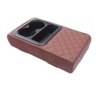 YUQUDGELKY Coussin D'accoudoir Central Pour Voiture Avec Porte-gobelet Coussin Rehausseur Universel(Brun)