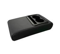 YUQUDGELKY Coussin D'accoudoir De Voiture, Coussin D'accoudoir De Console Centrale Automatique Avec 2 Porte-gobelets Coussin D'accoudoir En Cuir PU(B)
