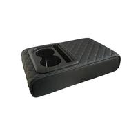 YUQUDGELKY Coussin D'accoudoir De Voiture, Coussin D'accoudoir De Console Centrale Automatique Avec 2 Porte-gobelets Coussin D'accoudoir En Cuir PU(UN)