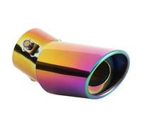 YUQUDGELKY Embout De Silencieux D'échappement Universel En Acier Inoxydable Garniture Chromée Accessoire Pour Silencieux Arrière De Voiture Modifié(Plier)