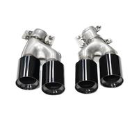 YUQUDGELKY Embout D'échappement En Acier Inoxydable Pour Quad Système D'échappement Pour G30 G31 G32 525i 528i 530i M5(NOIR)