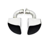 YUQUDGELKY Embout D'échappement Quadruple En Acier Inoxydable Noir Pour VW Pour Touareg 2012 2013 2014 2015 2016 2017(Argent A)