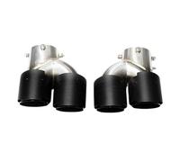YUQUDGELKY Embout D'échappement Quadruple En Fibre De Carbone Pour G22 G23 M440i 2021 2022 Système D'embout Silencieux À Double Tuyau Buse De Sortie(Carbon Fiber Texture F)