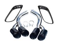 YUQUDGELKY Embout D'échappement Quadruple Pour X6 E71 2008 2009 2010 2011 2012 2013 Silencieux Carré Noir(NOIR,Round)