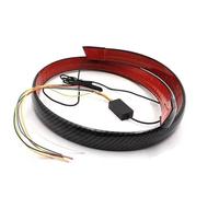 YUQUDGELKY Feu Arrière Clignotant LED Universel Effet Carbone 120Cm Ou 130Cm Étanche 12 VAvec Aileron Intégré Accessoires(Carbon fiber texture Multifunction,120CM)