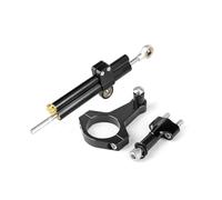 YUQUDGELKY Kit Complet De Fixation Et Support Direction Avec Amortisseur Réglable CNC Pour Motos Pour Bonneville T100 T120(Modèle B)