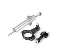 YUQUDGELKY Kit Complet De Fixation Et Support Direction Avec Amortisseur Réglable CNC Pour Motos Pour Bonneville T100 T120(Model C)