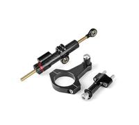 YUQUDGELKY Kit Complet De Fixation Et Support Direction Avec Amortisseur Réglable CNC Pour Motos Pour Bonneville T100 T120(Model D)