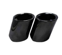 YUQUDGELKY Lot De 2 Embouts De Silencieux D'échappement En Acier Inoxydable Pour Série 5 520i 523i 525i F10 F11 F07 E12 E28 E34 E39 E60 E61(NOIR)