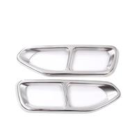 YUQUDGELKY Lot De 2 Embouts De Silencieux D'échappement En Acier Noir Brillant Pour Série 7 G11 G12 2016 2017 2018 Accessoires Modifiés(Argent,Ordinary Model)