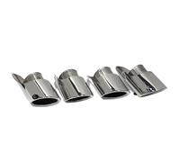 YUQUDGELKY Lot De 4 Pour Tuyau D'échappement Remplacement De Buse De Réglage Embout De Silencieux Pour Macan S 2.9T 3.0T 2014 2015 2016 2017 2018(Argent)