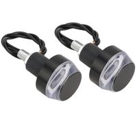 YUQUDGELKY Moto Clignotant LED Universel pour Voiture 2 Paquets Prise De Poignée Marqueur Latéral Indicateur D'extrémité De Barre Lumineuse LED pour Moto Accessoires(White Red)