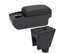 YUQUDGELKY Pour Chevrolet Pour Spark Boîte D'accoudoir Pour Chevrolet Pour Spark 3 III Pour Aveo T200 Boîte De Rangement Auto Porte-gobelet(C2 Ligne noire PAS d'USB)