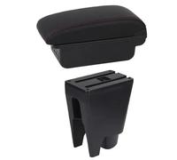 YUQUDGELKY Pour Citroen C1 Boîte À Accoudoir Accoudoir Central Boîte De Rangement Auto Fournitures Voiture Détails Intérieurs USB Éclairage LED(Ligne Rouge C1)