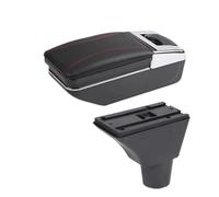 YUQUDGELKY Pour Citroën C3 C4 Boîte D'accoudoir Boîte De Rangement Intérieur Pièces Retrofit Dédiées(Une ligne rouge PAS d'USB)