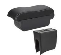 YUQUDGELKY Pour Dacia Pour Spring Accoudoir Pour Renault Pour K-ZE Boîte D'accoudoir Auto Cuir Surface Courbe Boîte D'accoudoir Centrale(C3 Noir blanc SANS USB)