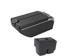 YUQUDGELKY Pour F&ord Pour Fiesta Boîte De Repose-bras Pour Fiesta MK7 Repose-bras Voiture 2009-2017 Boîte De Rangement Accessoires Intérieurs(B1 Red line 7 usb)