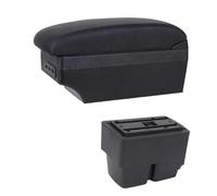 YUQUDGELKY Pour F&ord Pour Fiesta Boîtier D'accoudoir Auto Pour F&ord Pour Fiesta MK7 2009 2010 2011 2012 2013-2017 Boîtier D'accoudoir Central(Ligne noire E1)