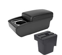 YUQUDGELKY Pour F&ord Pour Focus 2 Mk2 2005 2006 2007 2008 2009 2010 2011 Boîte Accoudoir Pour Console Centrale Rangement Double Couche(Ligne noire A2 Pas d'USB)