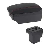 YUQUDGELKY Pour F&ord Pour Focus 2 Mk2 2005 2006 2007-2011 Boîte À Accoudoir Auto Accoudoir Console Centrale Rangement Double Couche(Ligne rouge E1)