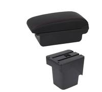 YUQUDGELKY Pour F&ord Pour Focus 2 Pour Focus 2 Mk2 2005 2006 2007 2008 2009 2010 2011 Boîte D'Accoudoir Voiture Boîte De Rangement(B1 Noir rouge 3USB)