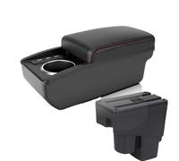 YUQUDGELKY Pour Jazz Boîte D'Accoudoir Pour Fit Pour Jazz 1 2003 2004 2005 2006 2007 Boîte De Rangement Bras Accoudoir Auto(B1 Red line 6 usb)