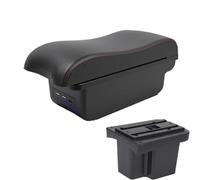 YUQUDGELKY Pour KIA Pour Cerato Pour Forte K3 2011 Accoudoir Auto En Cuir Pièces Intérieures Boîte De Rangement Accessoires(B1 Noir rouge 3USB)