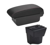 YUQUDGELKY Pour KIA Pour Rio 5 Accoudoir 2014 2013 2012 2015 2016 2017 2018 2019 Boîte D'accoudoir Central Boîte De Rangement(B1 Noir rouge 3USB)