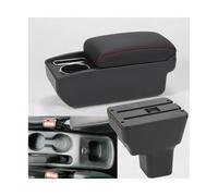 YUQUDGELKY Pour N&issan Pour Kicks 2016 2017 2018-2024 Boîte D'accoudoir Rénovation Intérieure Boîte De Rangement Dédiée Accessoires Auto(C1 Noir rouge PAS d'USB)