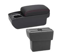 YUQUDGELKY Pour N&issan Pour Note E-Power 2016 2017-2022 Boîte D'accoudoir Voiture Boîte De Rangement Centrale Accessoires Auto De Rénovation Intérieure(C1 Noir rouge PAS d'USB)