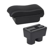 YUQUDGELKY Pour N&issan Pour Tiida C11 Pour Sylphy Pour Tiida Pour Latio Boîte D'accoudoir Intérieur Boîte De Rangement Central Accessoires Auto(B3 Noir blanc 3USB)