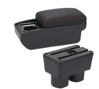 YUQUDGELKY Pour N&issan Pour Tiida Pour Latio Pour Sylphy Boîte De Rangement Pour Accoudoir Porte-gobelet Pièces Retrofit Accessoires Auto(C1 Noir rouge PAS d'USB)