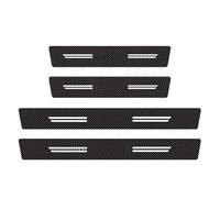 YUQUDGELKY pour Nissan pour Qashqai J10 J11 J12 Seuil De Coffre Bande Fibre Carbone Portière Garniture Autocollants Protection(4 seuils de Porte)