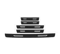 YUQUDGELKY pour Nissan pour Qashqai J10 Plaque Protection Seuil Autocollant pour Pare-Chocs Coffre Arrière Emblèmes Bandes Pédale Porte(5PC)