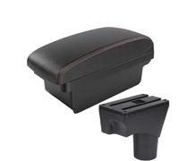 YUQUDGELKY Pour Nissan Pour Sunny Boîte D'accoudoir De Voiture 2010-2023 Pour Nissan Pour March Pour Micra K13 MK4 IV Boîte D'accoudoir Centrale(A1 Noir rouge SANS USB)
