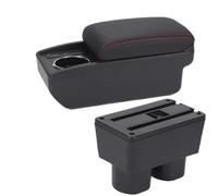 YUQUDGELKY Pour Nissan Pour Tiida C11 Boîte D'accoudoir Pour Nissan Pour Tiida Pour Latio Pour Sylphy Boîte De Rangement Auto Porte-gobelet(B1 Noir rouge 6USB)