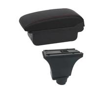 YUQUDGELKY Pour Opel Pour Corsa C Boîte D'accoudoir Pour Corsa C Boîte De Rangement Central D'accoudoir Pour Voiture Rétrofit Avec USB(Ligne rouge A1 Pas d'USB)
