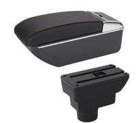 YUQUDGELKY Pour Opel Pour Corsa D Boîte De Bras De Voiture Dossier Modification Intérieure Pièce De Rétrofit Boîte De Rangement Accessoire(D1 Noir rouge Pas d'USB)