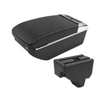 YUQUDGELKY Pour Peugeot 2008 Boîte D'accoudoir Pour Peugeot 208 2019-2024 Boîte De Rangement Accoudoir Auto Pièces Retrofit Accessoires Intérieurs(A1 Noir rouge 7USB)